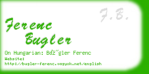 ferenc bugler business card